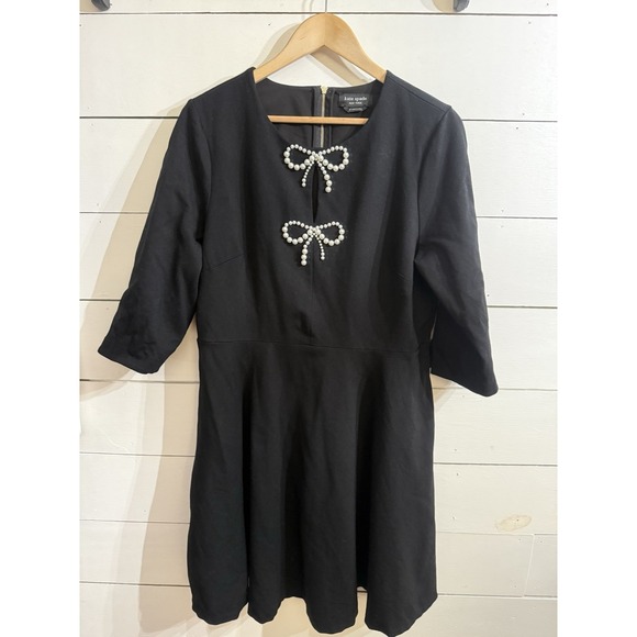 kate spade new york Dresses & Skirts - Kate Spade A-line Dress Pearl Mini Bows Dress Women's X-Large Stretch Pockets‎